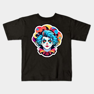 Clown Halloween Illustration Kids T-Shirt